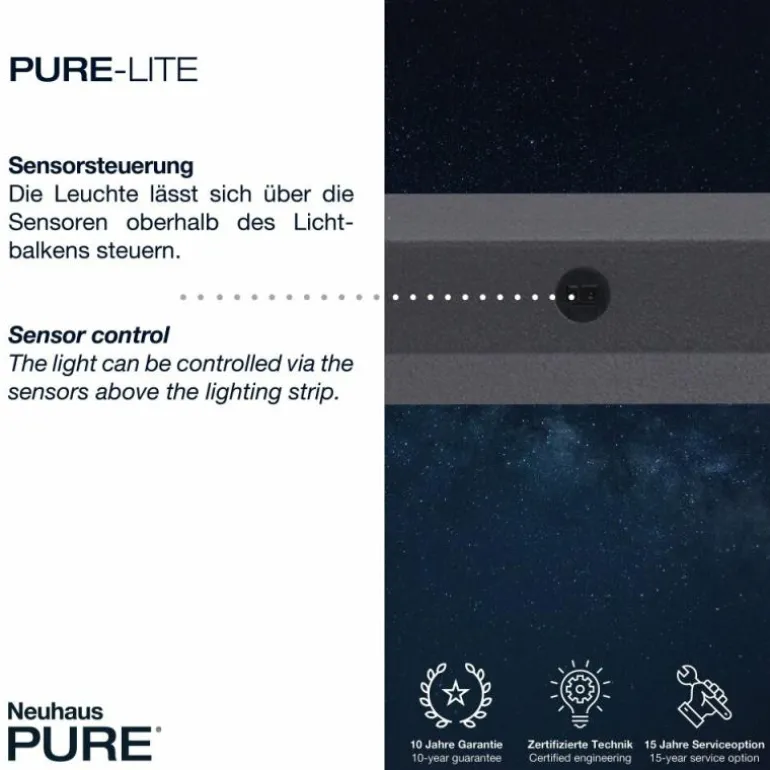 Suspension Paul Neuhaus PURE-LITE LED Anthracite, 1 lumière