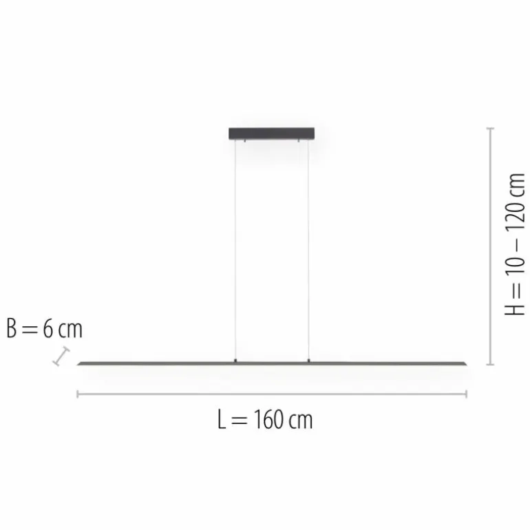 Suspension Paul Neuhaus PURE-LITE LED Anthracite, 1 lumière