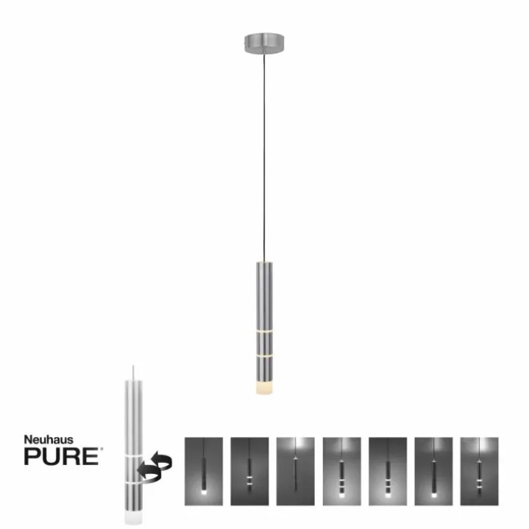 Suspension Paul Neuhaus PURE-VEGA LED Aluminium, 7 lumières