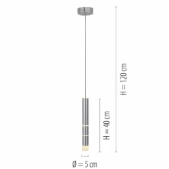 Suspension Paul Neuhaus PURE-VEGA LED Aluminium, 7 lumières