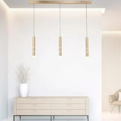 Suspension Paul Neuhaus PURE-VEGA LED Laiton, 9 lumières