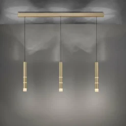 Suspension Paul Neuhaus PURE-VEGA LED Laiton, 9 lumières