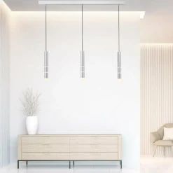 Suspension Paul Neuhaus PURE-VEGA LED Aluminium, 3 lumières