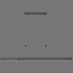 Suspension Paul Neuhaus PURE-MOTO LED Gris, 3 lumières, Télécommandes