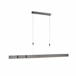 Suspension Paul Neuhaus PURE-MOTO LED Gris, 3 lumières, Télécommandes