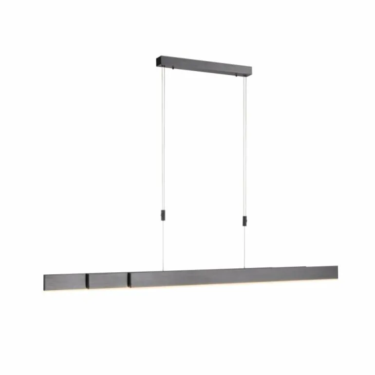 Suspension Paul Neuhaus PURE-MOTO LED Gris, 3 lumières, Télécommandes