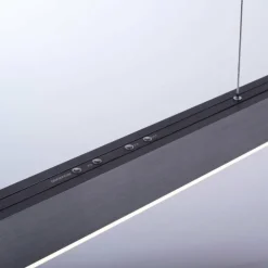 Suspension Paul Neuhaus PURE-MOTO LED Gris, 3 lumières, Télécommandes