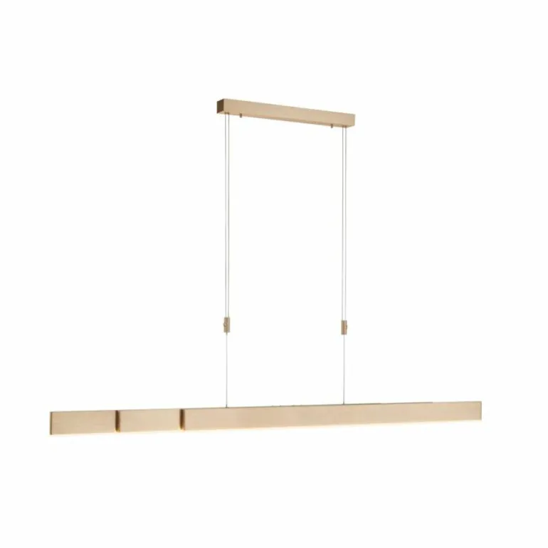 Suspension Paul Neuhaus PURE-MOTO LED Laiton, 3 lumières, Télécommandes