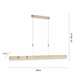 Suspension Paul Neuhaus PURE-MOTO LED Laiton, 3 lumières, Télécommandes