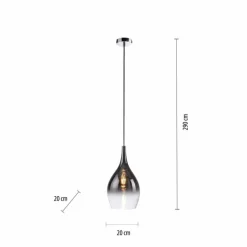 Suspension Paul Neuhaus PILUA Chrome, 1 lumière