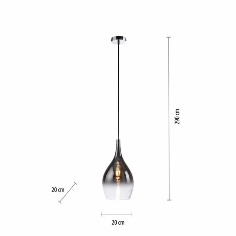 Suspension Paul Neuhaus PILUA Chrome, 1 lumière