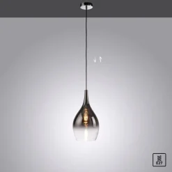 Suspension Paul Neuhaus PILUA Chrome, 1 lumière