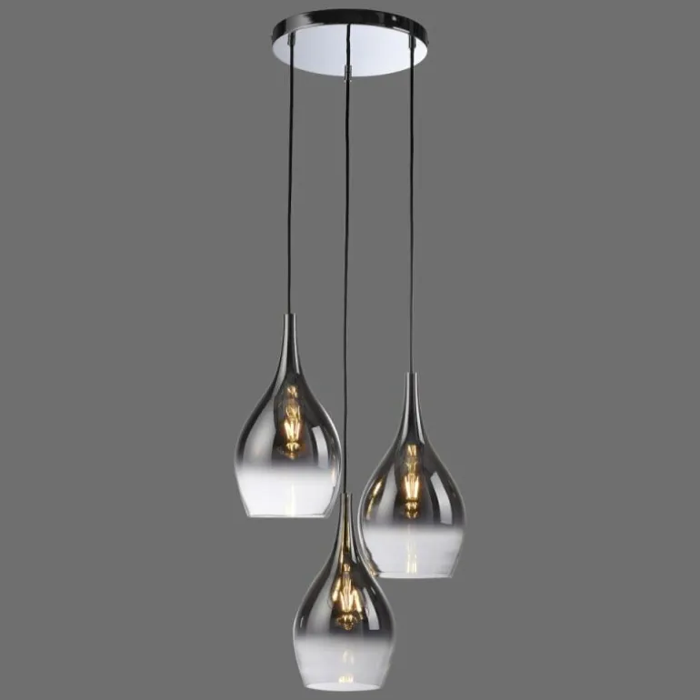 Suspension Paul Neuhaus PILUA Chrome, 3 lumières