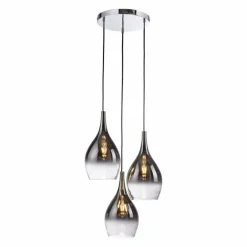 Suspension Paul Neuhaus PILUA Chrome, 3 lumières