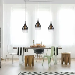 Suspension Paul Neuhaus PILUA Chrome, 3 lumières