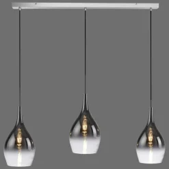 Suspension Paul Neuhaus PILUA Chrome, 3 lumières