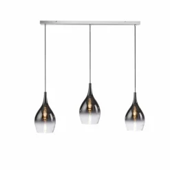 Suspension Paul Neuhaus PILUA Chrome, 3 lumières