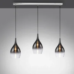 Suspension Paul Neuhaus PILUA Chrome, 3 lumières