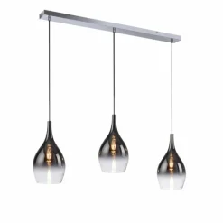 Suspension Paul Neuhaus PILUA Chrome, 3 lumières