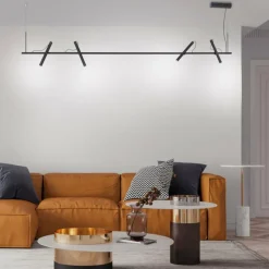 Suspension Paul Neuhaus PURE-TUTUA LED Noir, 4 lumières