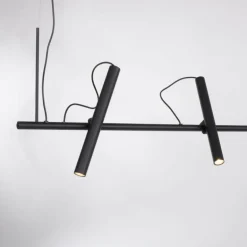 Suspension Paul Neuhaus PURE-TUTUA LED Noir, 4 lumières