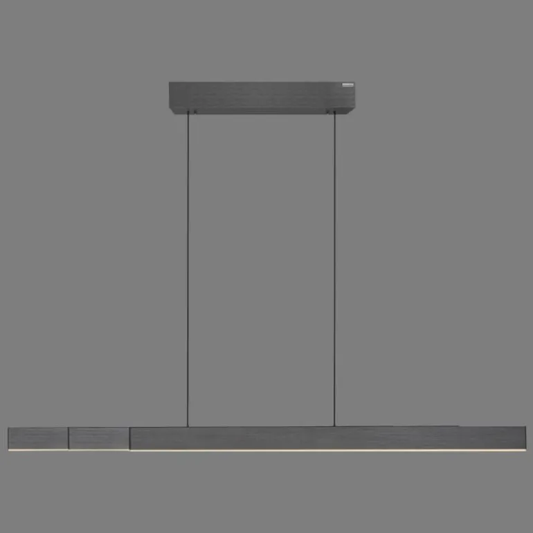 Suspension Paul Neuhaus PURE-MOTO-RISE LED Gris, 3 lumières, Télécommandes