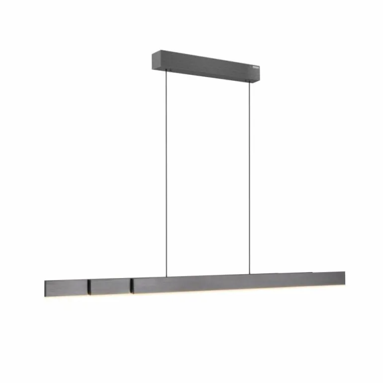 Suspension Paul Neuhaus PURE-MOTO-RISE LED Gris, 3 lumières, Télécommandes