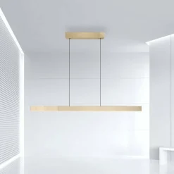 Suspension Paul Neuhaus PURE-MOTO-RISE LED Or, 3 lumières, Télécommandes