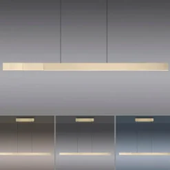 Suspension Paul Neuhaus PURE-MOTO-RISE LED Or, 3 lumières, Télécommandes