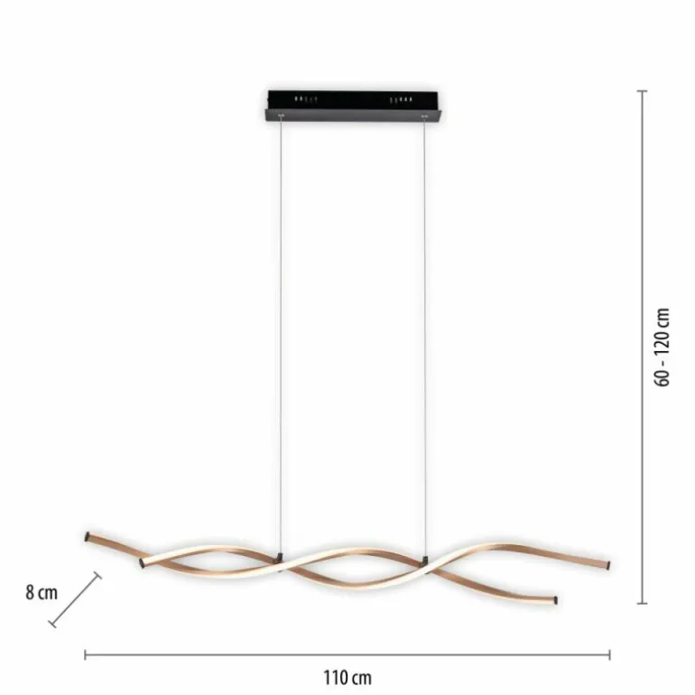 Suspension Paul Neuhaus POLINA LED Noir, 1 lumière