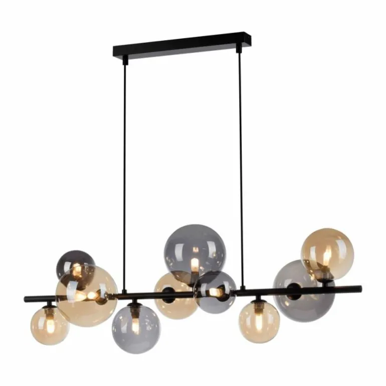 Suspension Paul Neuhaus POPSICLE LED Noir, 10 lumières