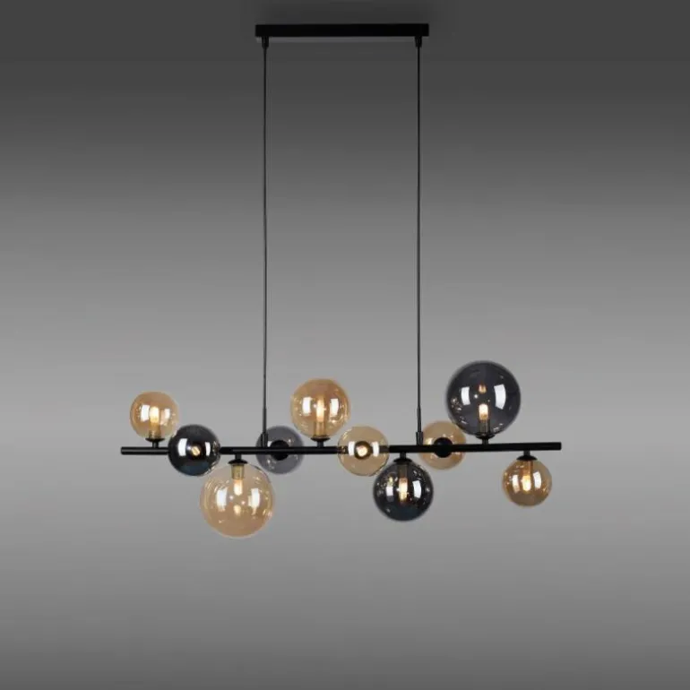 Suspension Paul Neuhaus POPSICLE LED Noir, 10 lumières