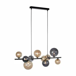 Suspension Paul Neuhaus POPSICLE LED Noir, 10 lumières