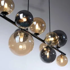 Suspension Paul Neuhaus POPSICLE LED Noir, 10 lumières