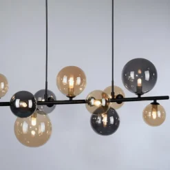 Suspension Paul Neuhaus POPSICLE LED Noir, 10 lumières