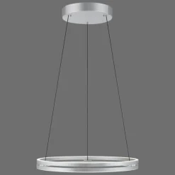 Suspension Paul Neuhaus PURE E-LOOP LED Argenté, 2 lumières, Télécommandes