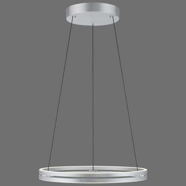 Suspension Paul Neuhaus PURE E-LOOP LED Argenté, 2 lumières, Télécommandes