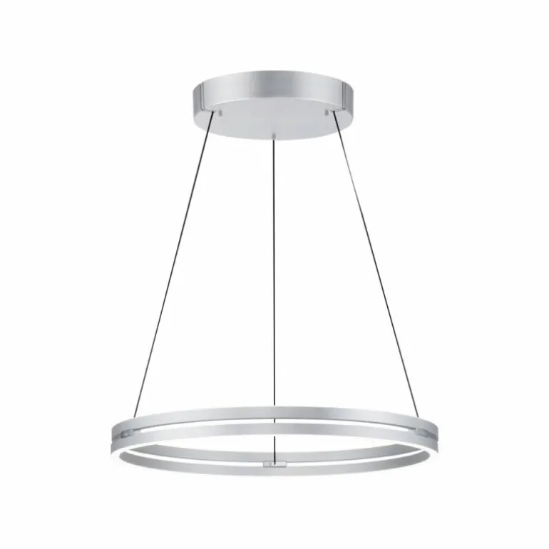 Suspension Paul Neuhaus PURE E-LOOP LED Argenté, 2 lumières, Télécommandes