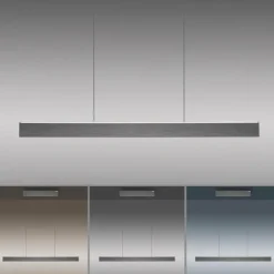 Suspension Paul Neuhaus PURE E-MOTION LED Gris, 1 lumière, Télécommandes