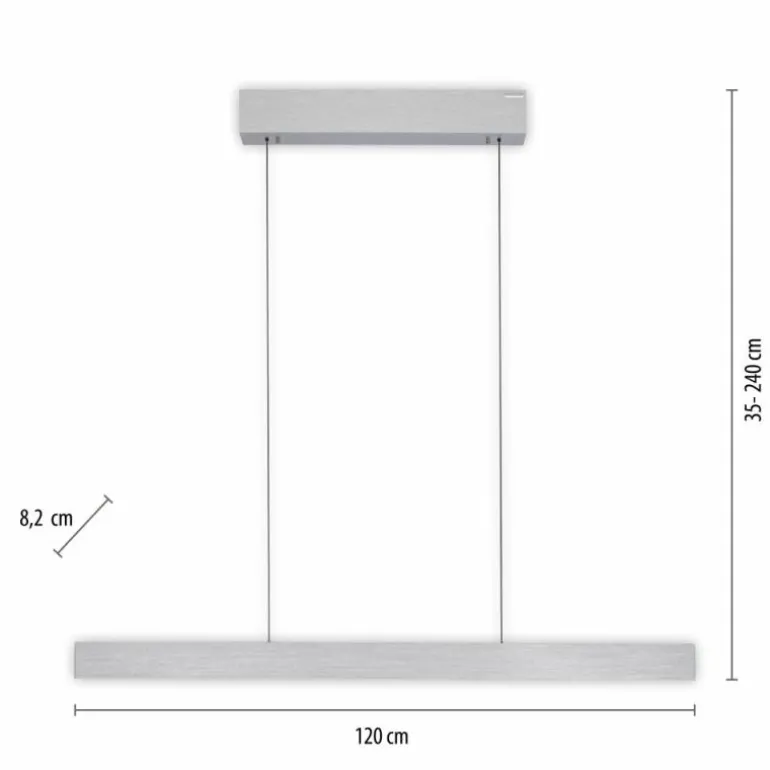 Suspension Paul Neuhaus PURE E-MOTION LED Argenté, 1 lumière, Télécommandes
