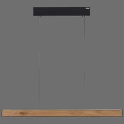 Suspension Paul Neuhaus PURE E-MOTION LED Couleur bois, Noir, 1 lumière, Télécommandes