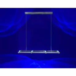 Suspension Paul Neuhaus Q-Fisheye LED Acier inoxydable, 8 lumières, Télécommandes, Changeur de couleurs