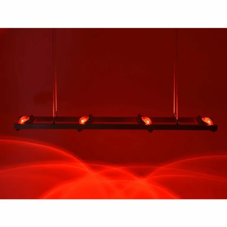 Suspension Paul Neuhaus Q-Fisheye LED Acier inoxydable, 8 lumières, Télécommandes, Changeur de couleurs