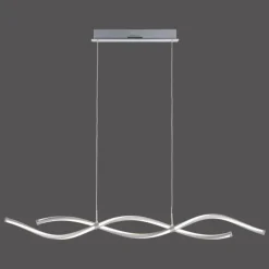 Suspension Paul Neuhaus Q-MALINA LED Nickel mat, 2 lumières, Télécommandes