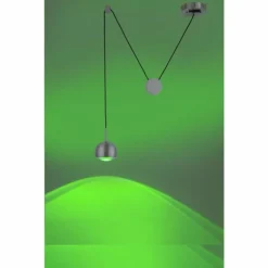 Suspension Paul Neuhaus Q-ADAM LED Acier inoxydable, 1 lumière, Télécommandes, Changeur de couleurs