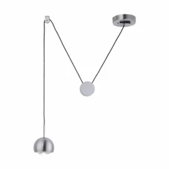 Suspension Paul Neuhaus Q-ADAM LED Acier inoxydable, 1 lumière, Télécommandes, Changeur de couleurs