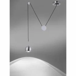 Suspension Paul Neuhaus Q-ADAM LED Acier inoxydable, 1 lumière, Télécommandes, Changeur de couleurs