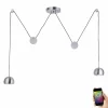 Suspension Paul Neuhaus Q-ADAM LED Acier inoxydable, 2 lumières, Télécommandes, Changeur de couleurs