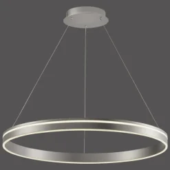 Suspension Paul Neuhaus Q-VITO LED Acier inoxydable, 1 lumière, Télécommandes