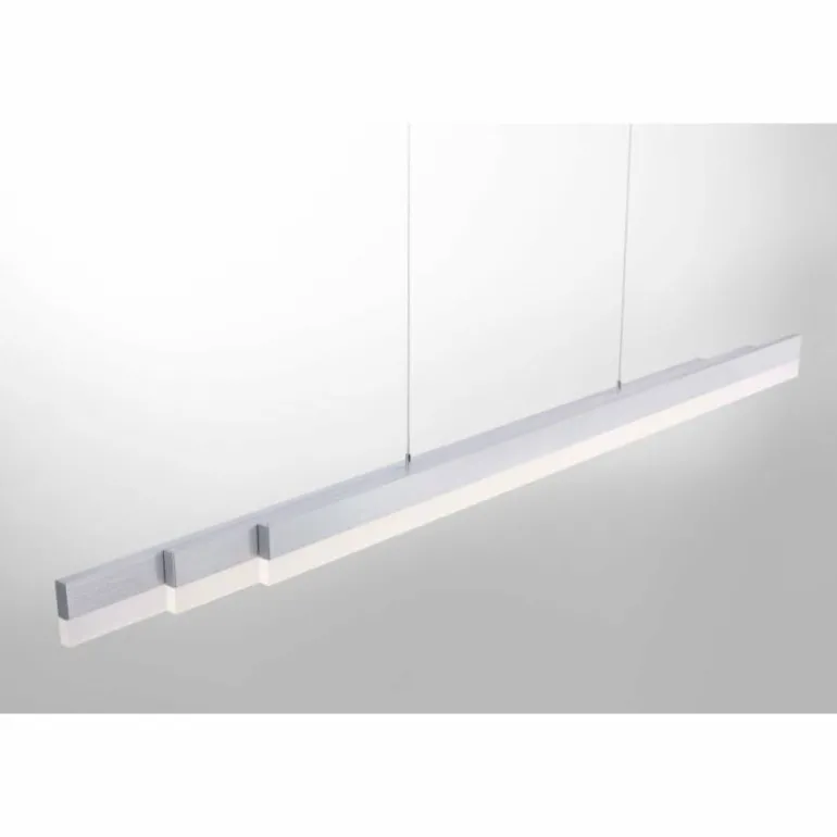 Suspension Paul Neuhaus Q-TOWER LED Aluminium, 3 lumières, Télécommandes